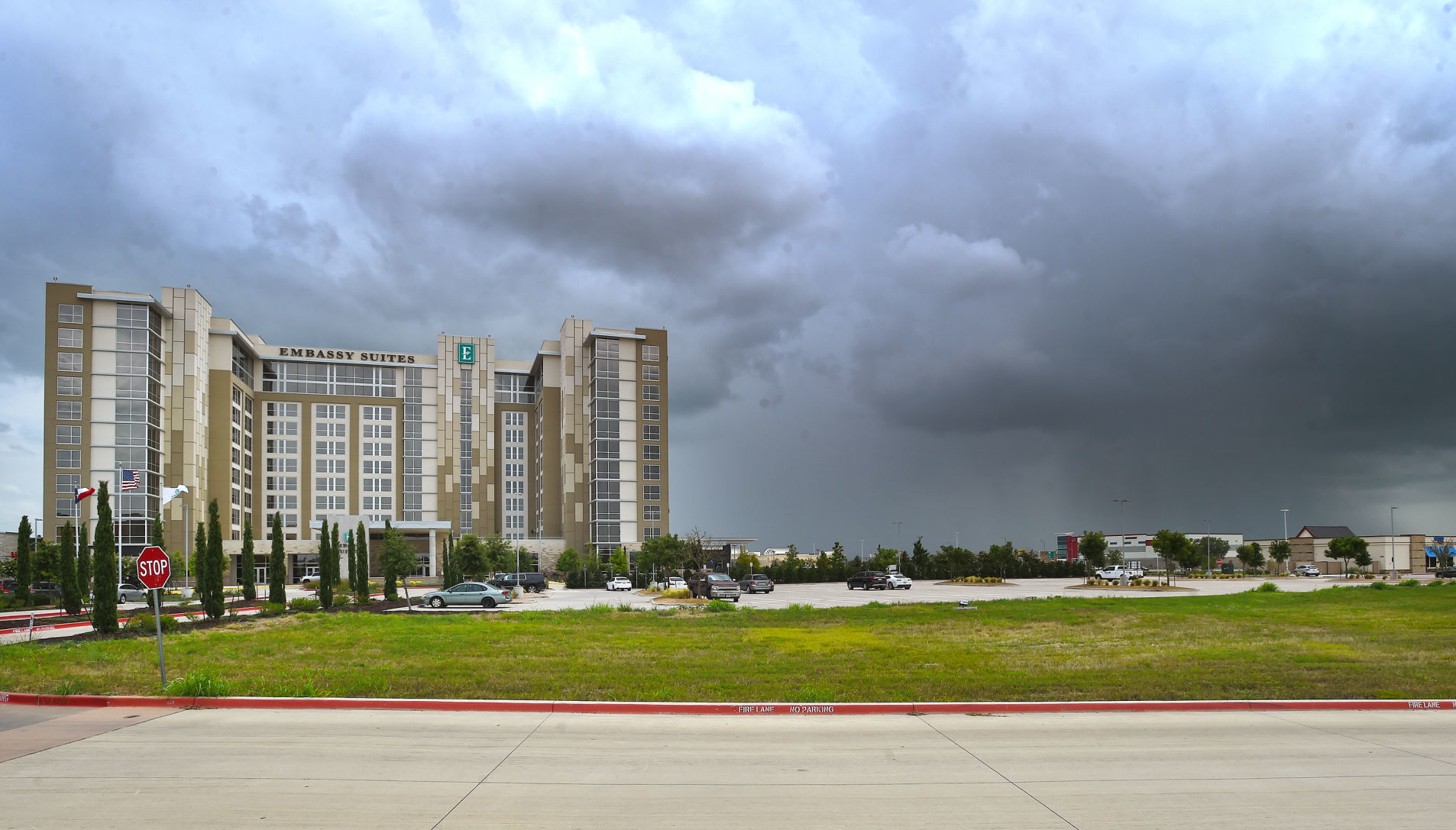 Storms roll across Denton